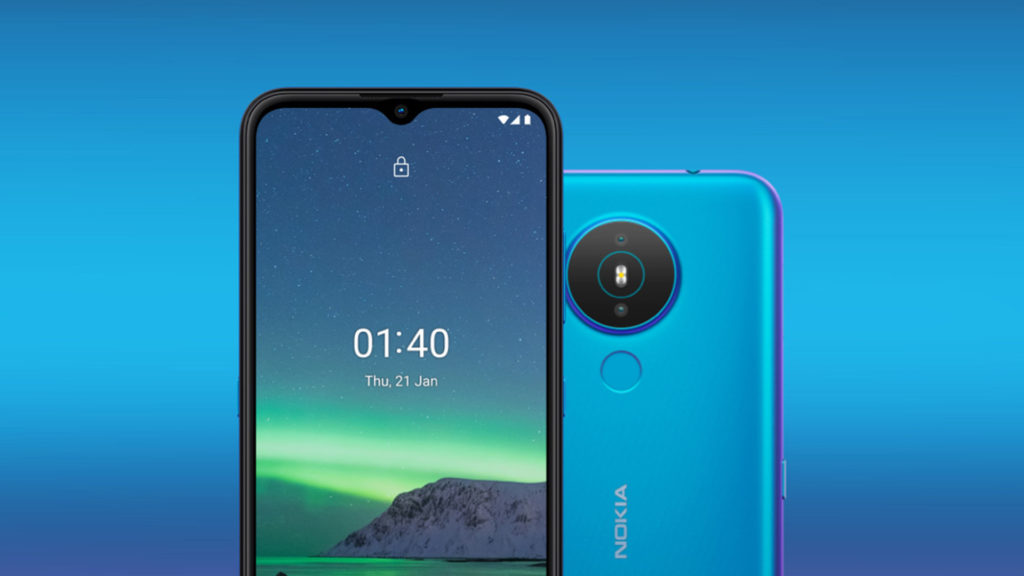 Nokia 1.4-ის წინა და უკანა მხარე